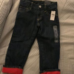 GAP STRAIGHT LEG FLEECE LINED ADJUSTABLE WAIST